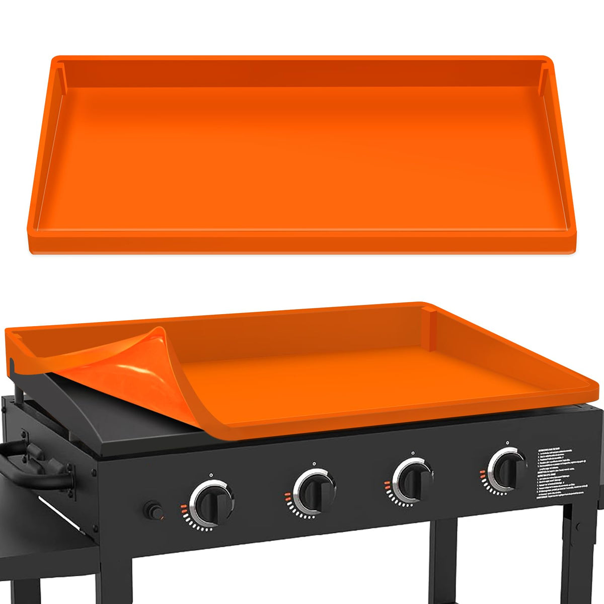 Cadyaw front view showing full griddle mat protecting surface