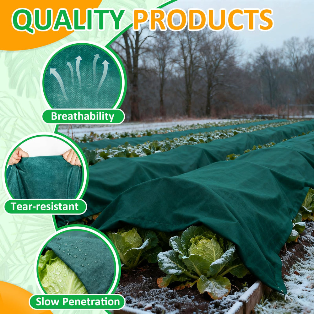 Cahomo cover draped over an apple tree, demonstrates frost protection benefit