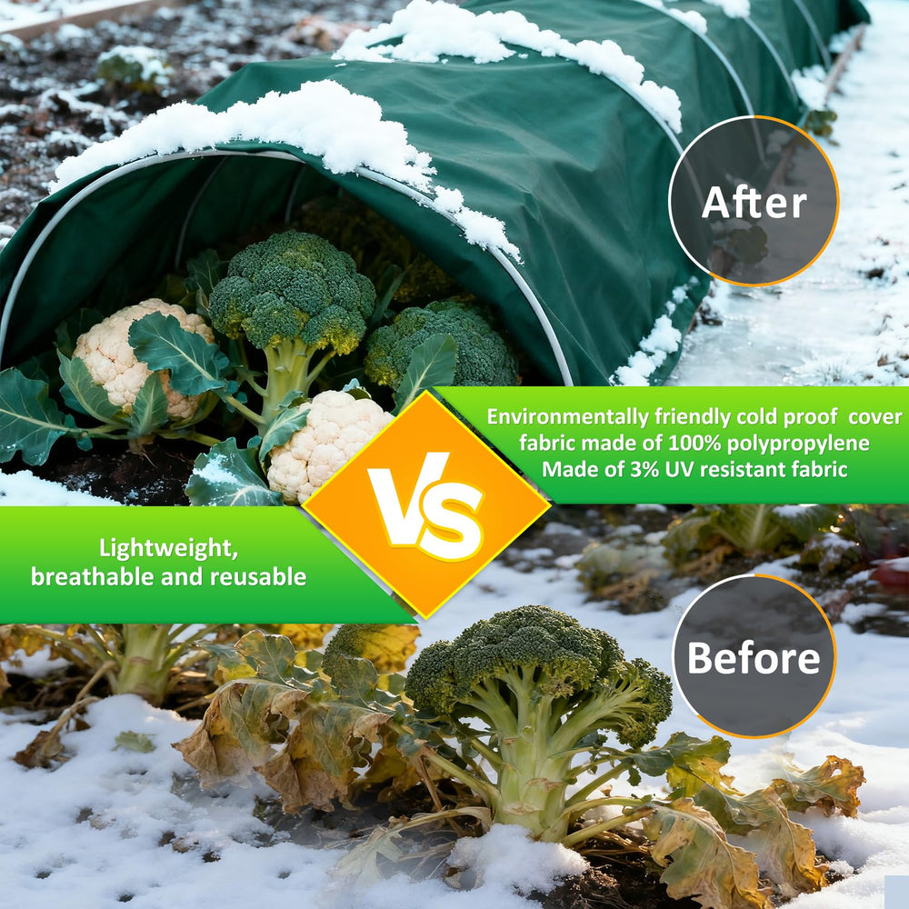 Cahomo secured cloth edge with sandbags and staples, prevents wind blow-off benefit