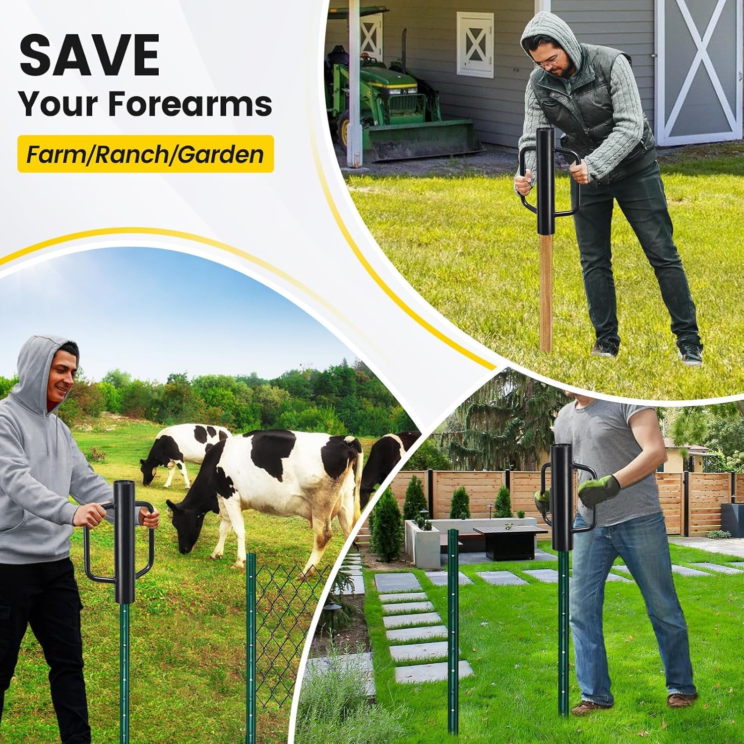 CALCHELE lifestyle scene of garden fence installation demonstrating practical use