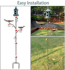 CaliDecor stake with 4-prong base anchored in soil for enhanced stability benefit