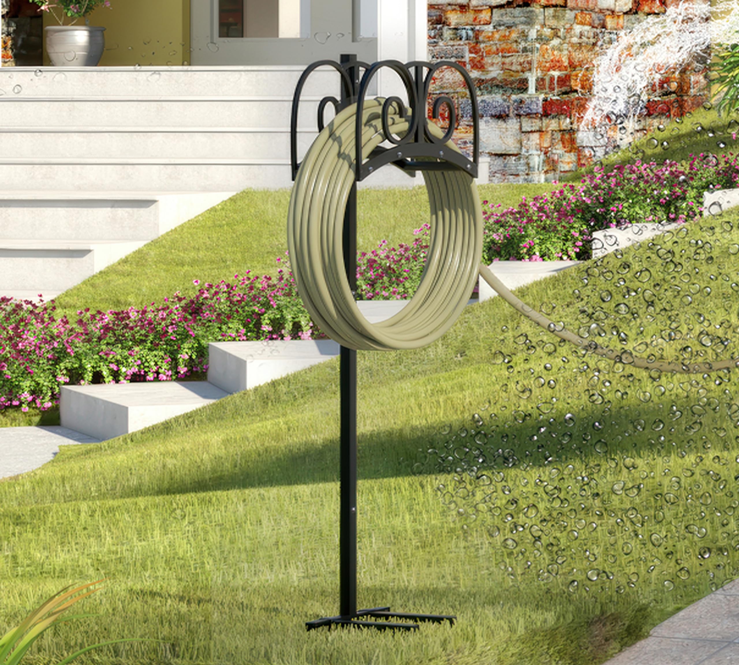 CALIDOLA front view assembled stand shows stable storage benefit