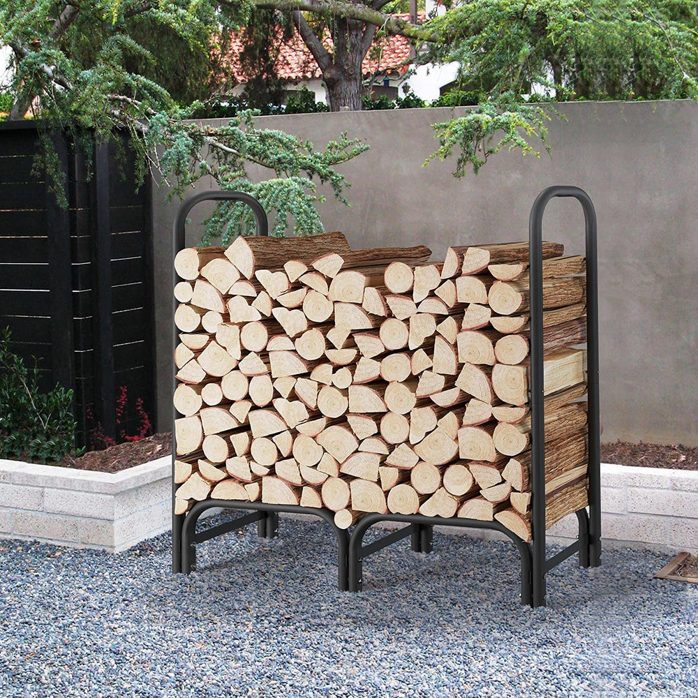 CALIDOLA scale comparison with firewood bundle showing generous capacity benefit
