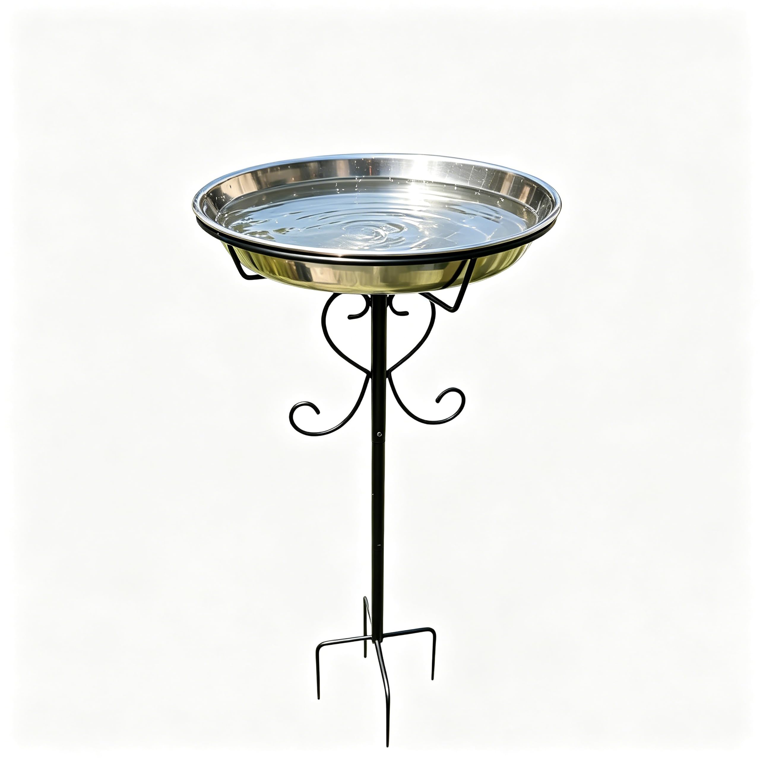 CALIDOLA bird bath held by hand for scale showing 11.6-inch bowl and user-friendly size