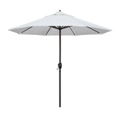 California Umbrella 9-foot front view showing full canopy and polished look for sun protection