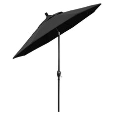 California Umbrella set over patio table showing comfortable shaded seating