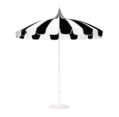 California Umbrella pagoda front view showing canopy and sleek pole for stylish shade