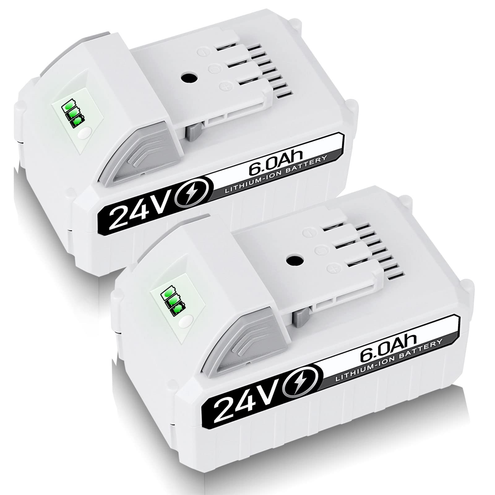 CaliHutt front packaging showing 24V 6.0Ah batteries and benefits