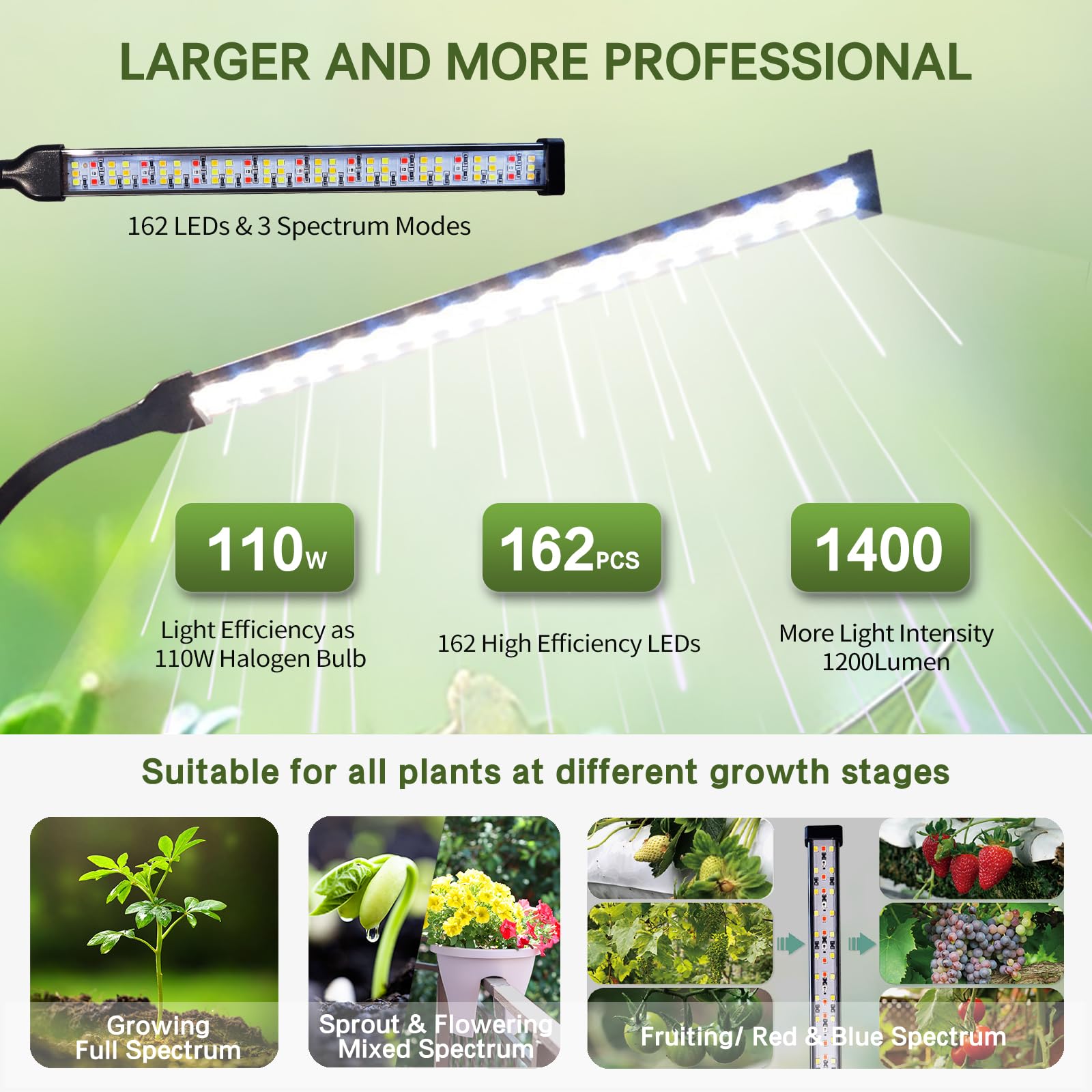 CalKoo bracket being extended showing adjustable height for plant coverage