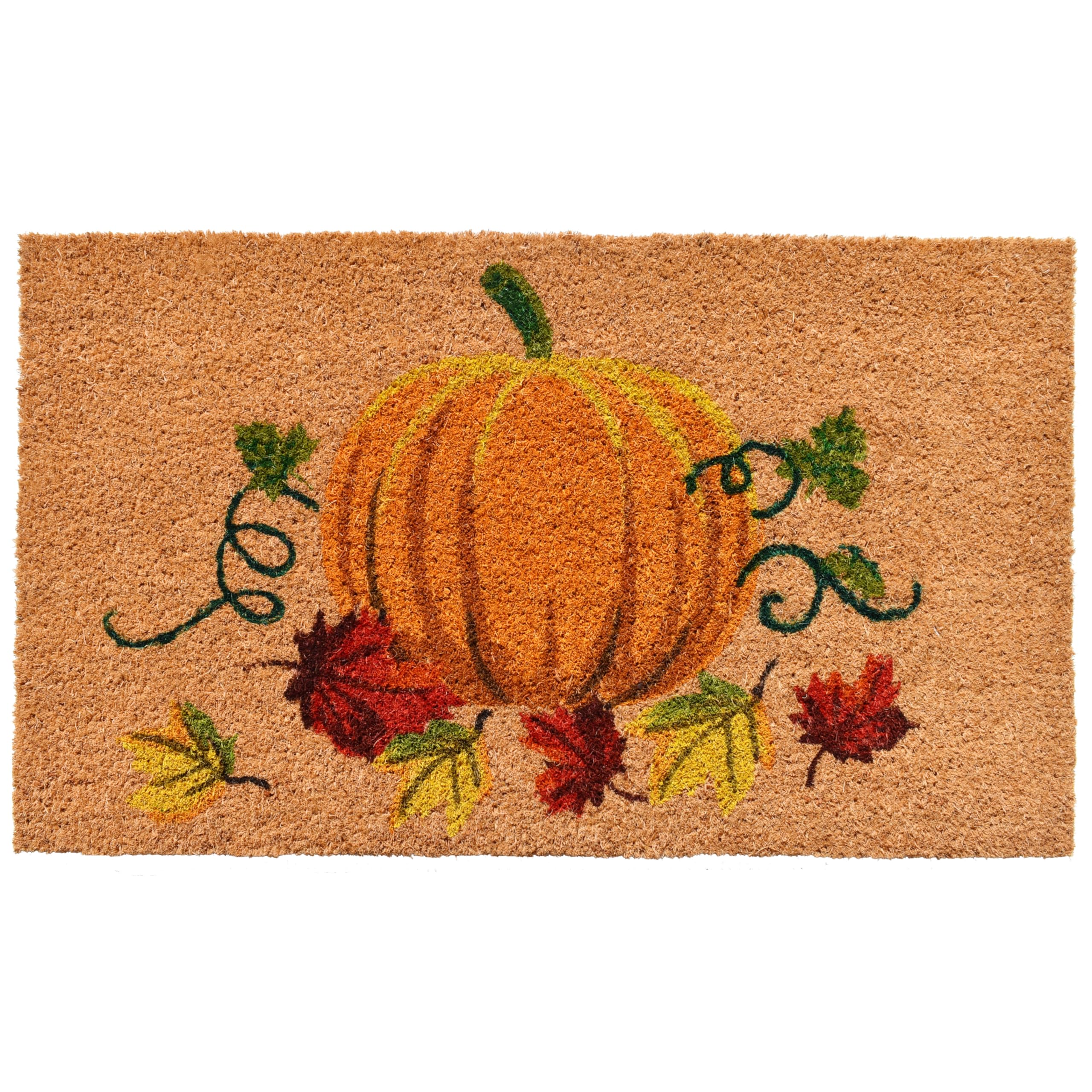 Calloway Mills front view showing pumpkin design and wide coverage benefit