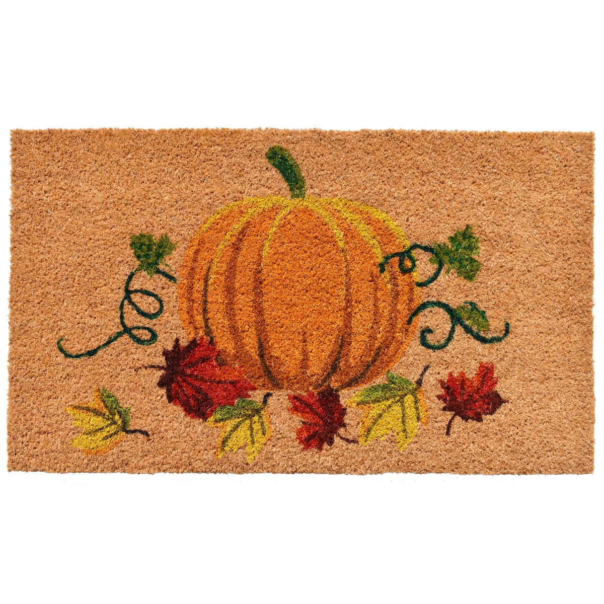 Calloway Mills front view showing pumpkin design and wide coverage benefit