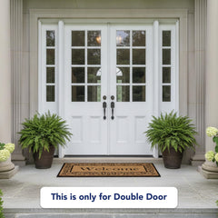 Calloway Mills mat in use at double-door entry reducing tracked dirt