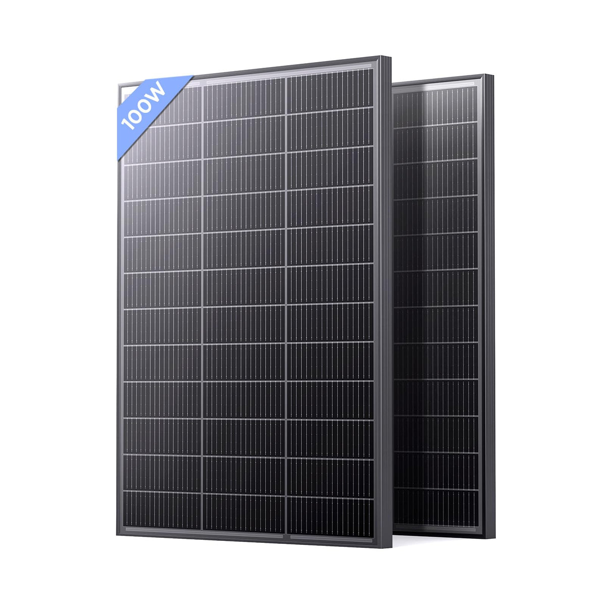 Callsun front view of 200W kit showing compact panel pair and benefits