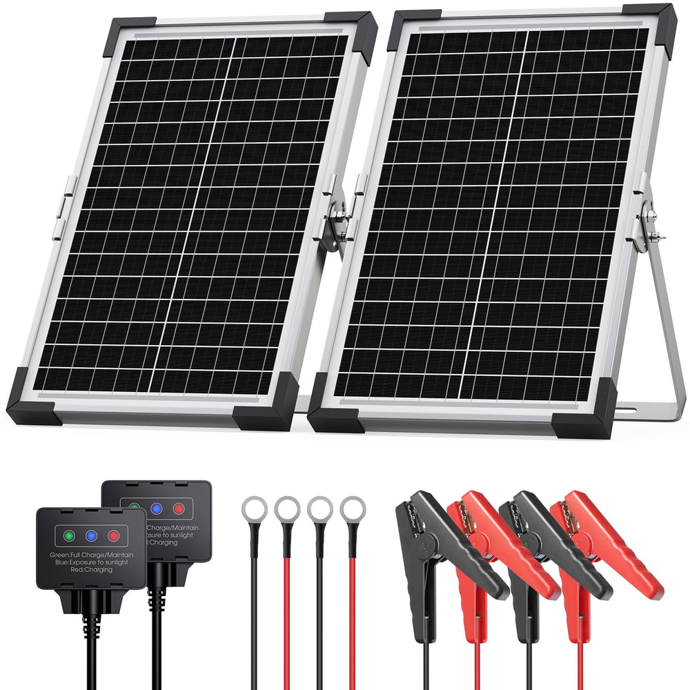callsun front packaging showing dual 7.5W panels and benefit of easy installation