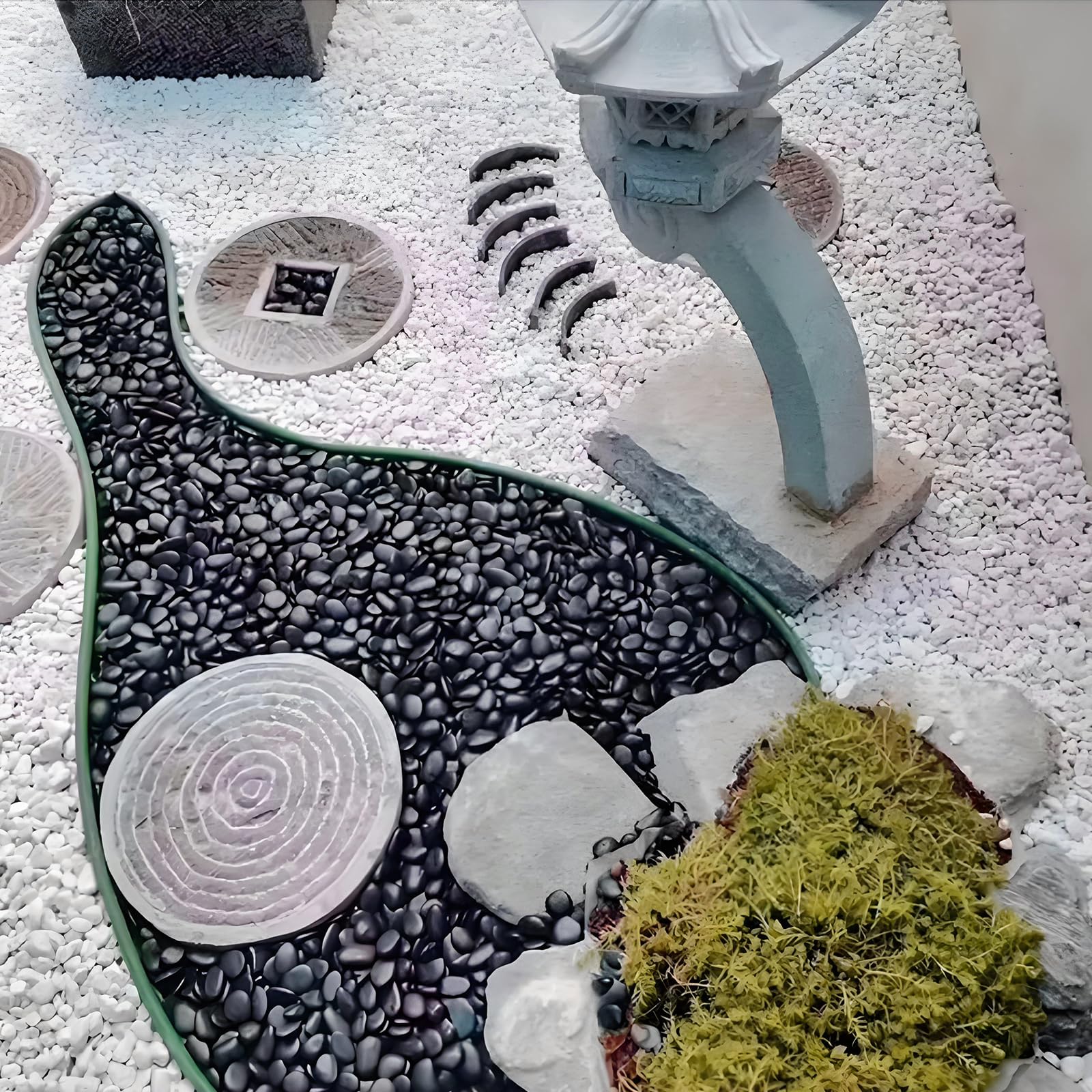 Calofulston stones on terrarium soil creating clean top layer and moisture control