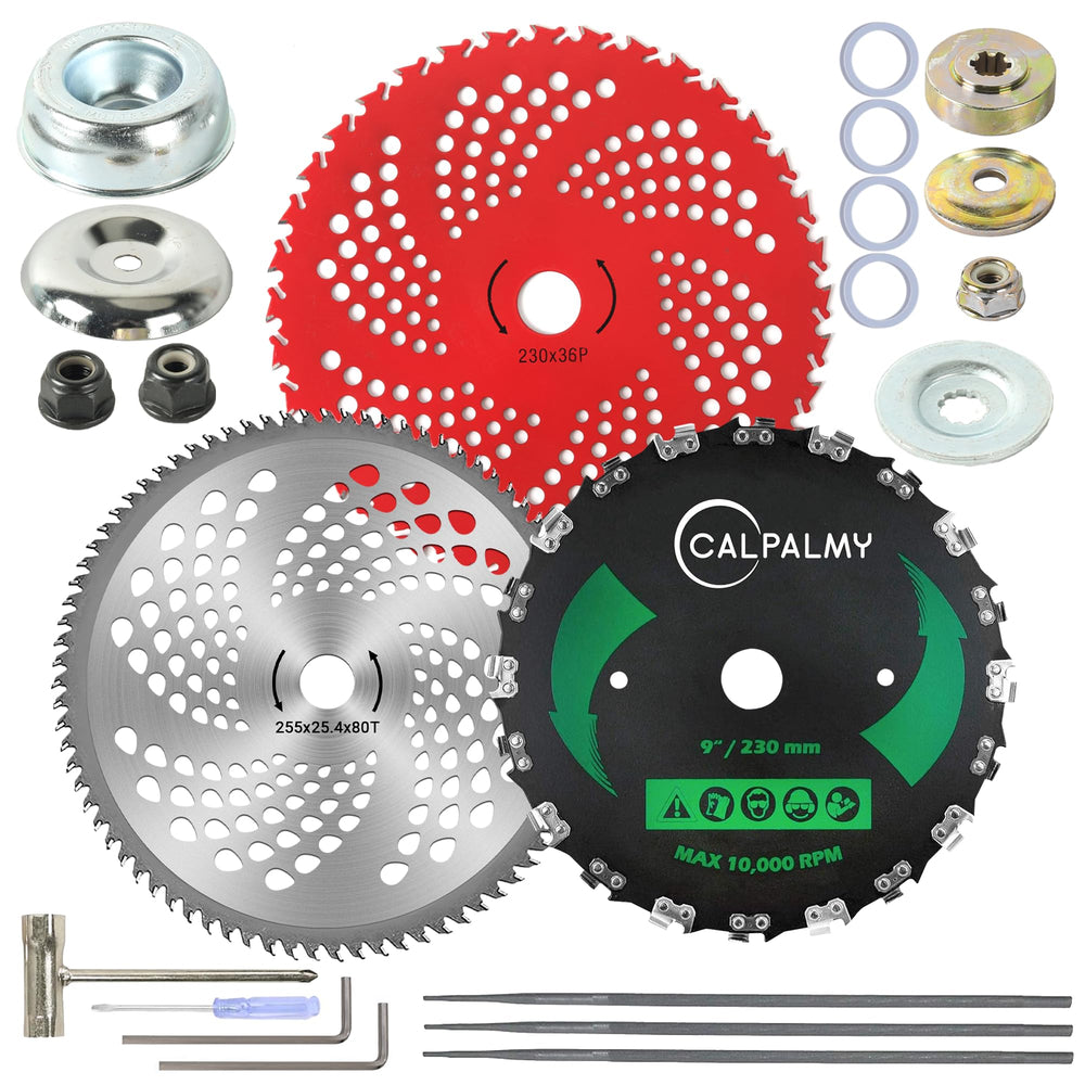 CALPALMY front packaging showing three blades and adapters for quick selection