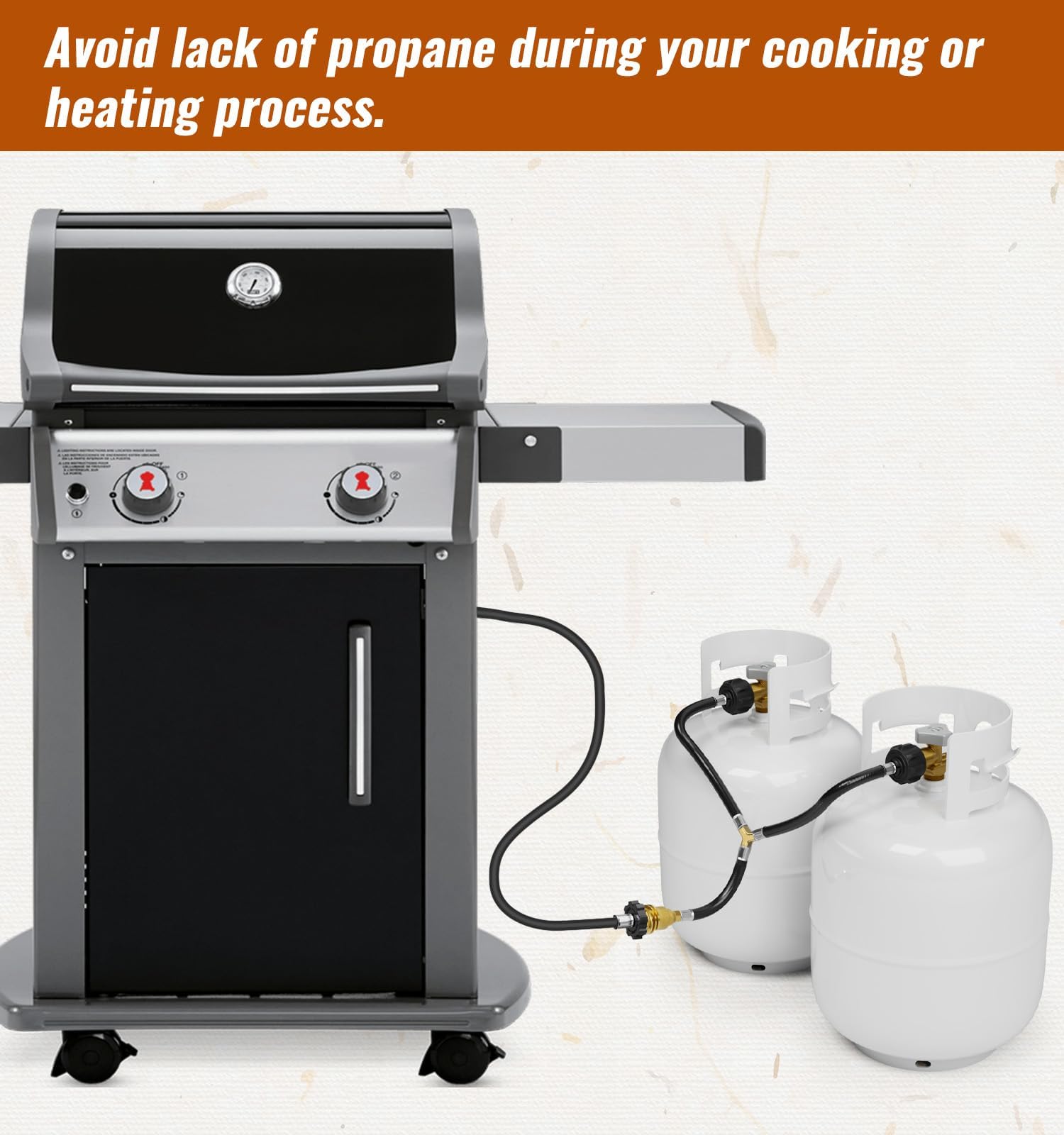CALPOSE scale comparison beside grill showing compact, space-saving adapter
