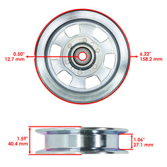 Caltric close-up bearing detail highlighting smooth rotation and reliability