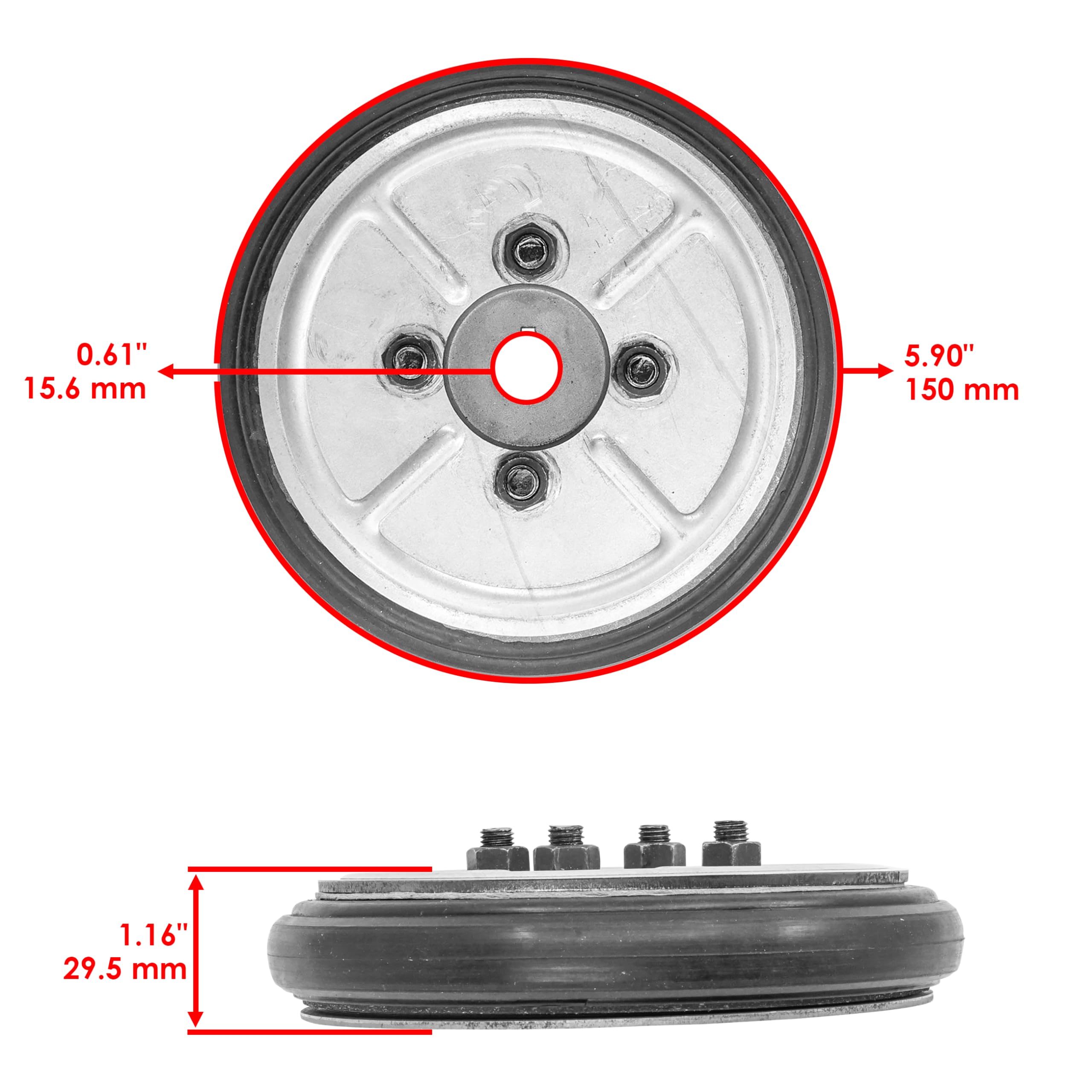 Caltric clutch disc side profile highlighting thickness for proper engagement