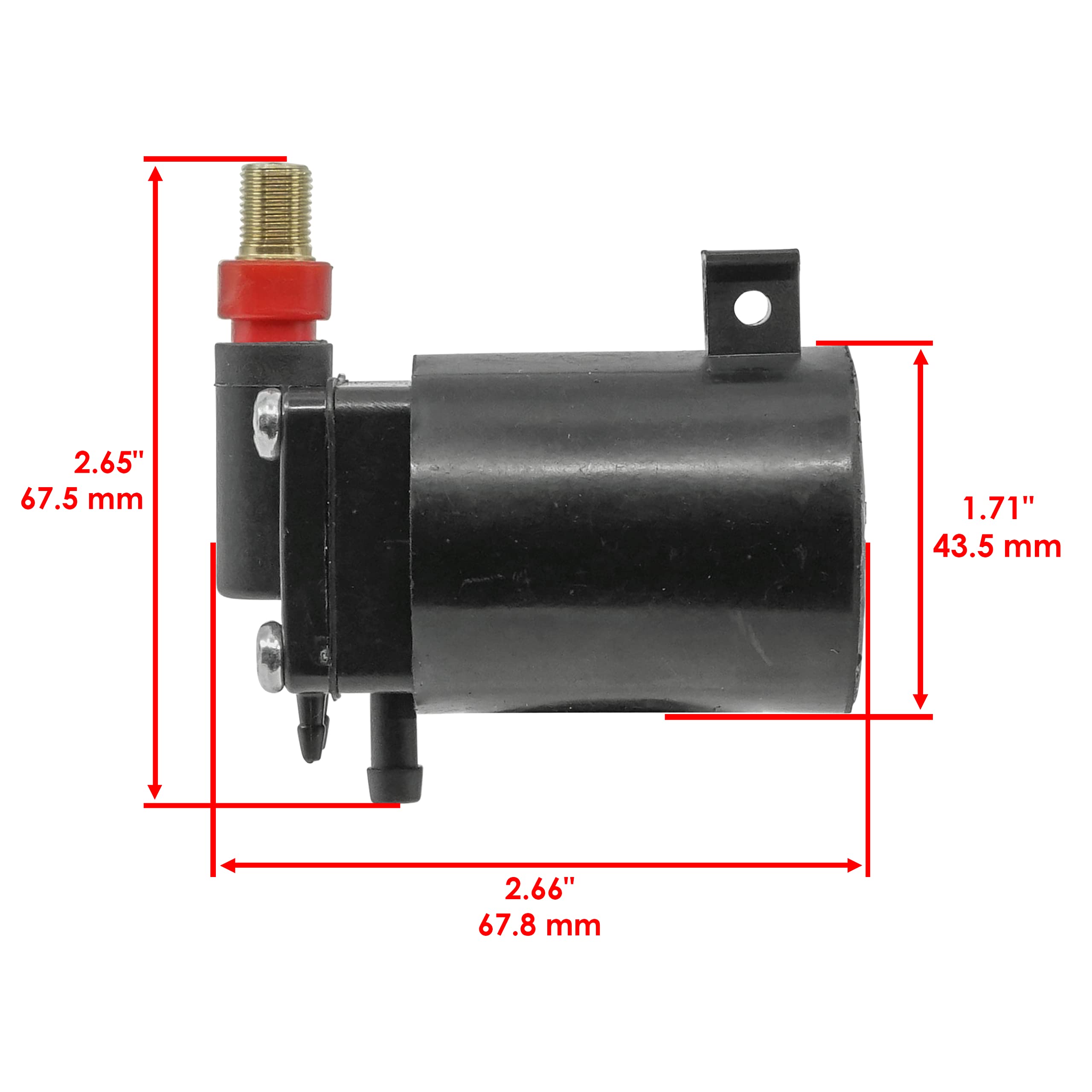 Caltric back mounting plate view with secure-fit benefit