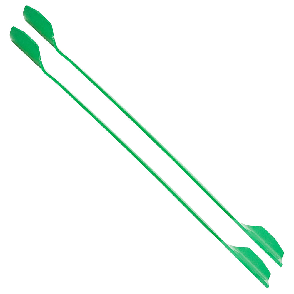 Caltric blade beside measuring tape showing 42-inch scale for accurate replacement