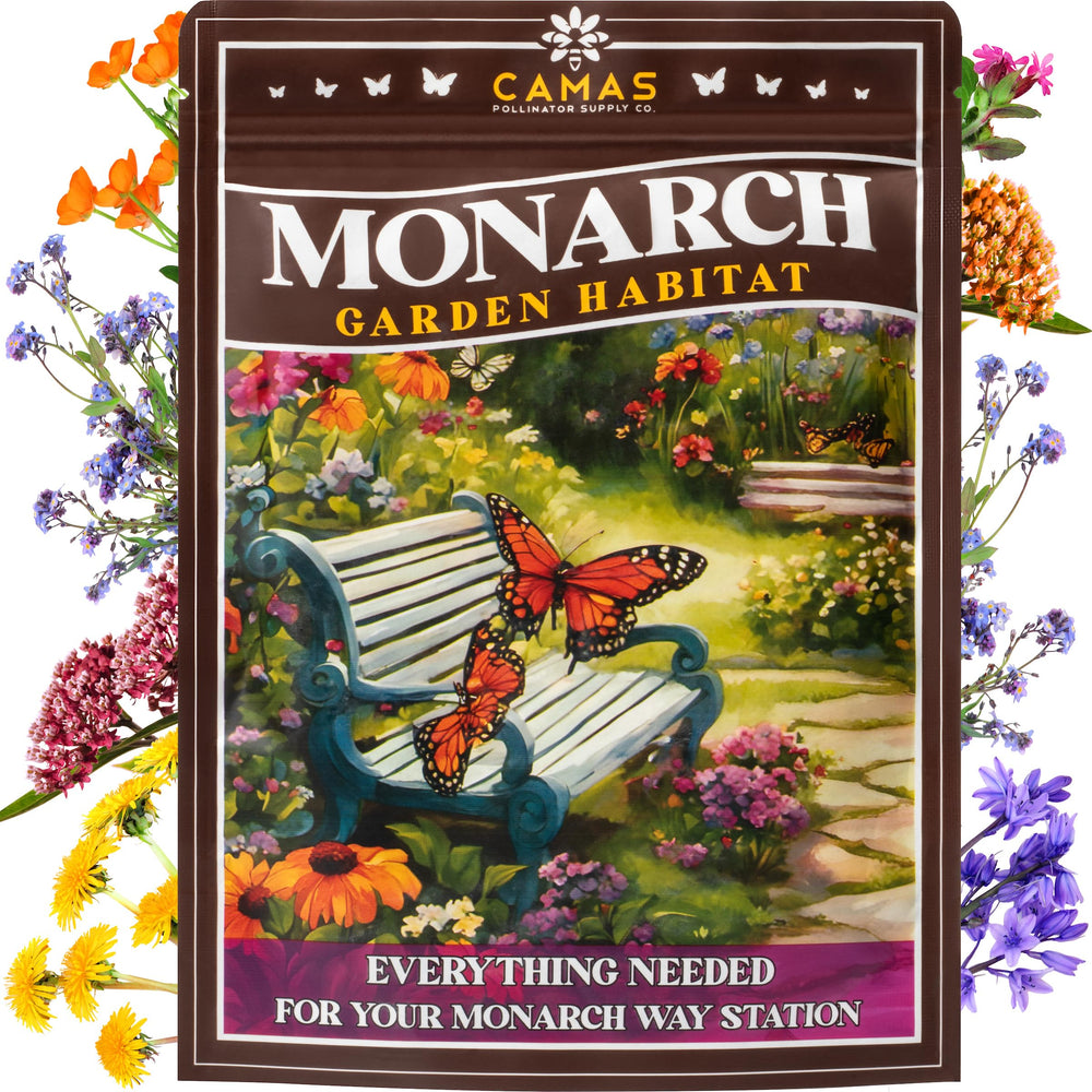 CAMAS POLLINATOR SUPPLY CO. front packaging showing kit benefits