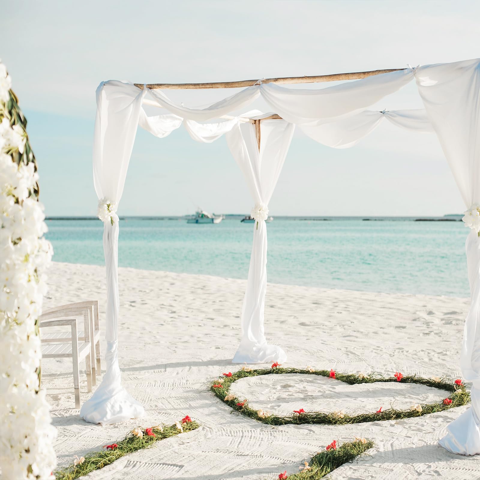 Cambaverd bamboo poles assembled as rustic event backdrop, enhances outdoor decor aesthetics