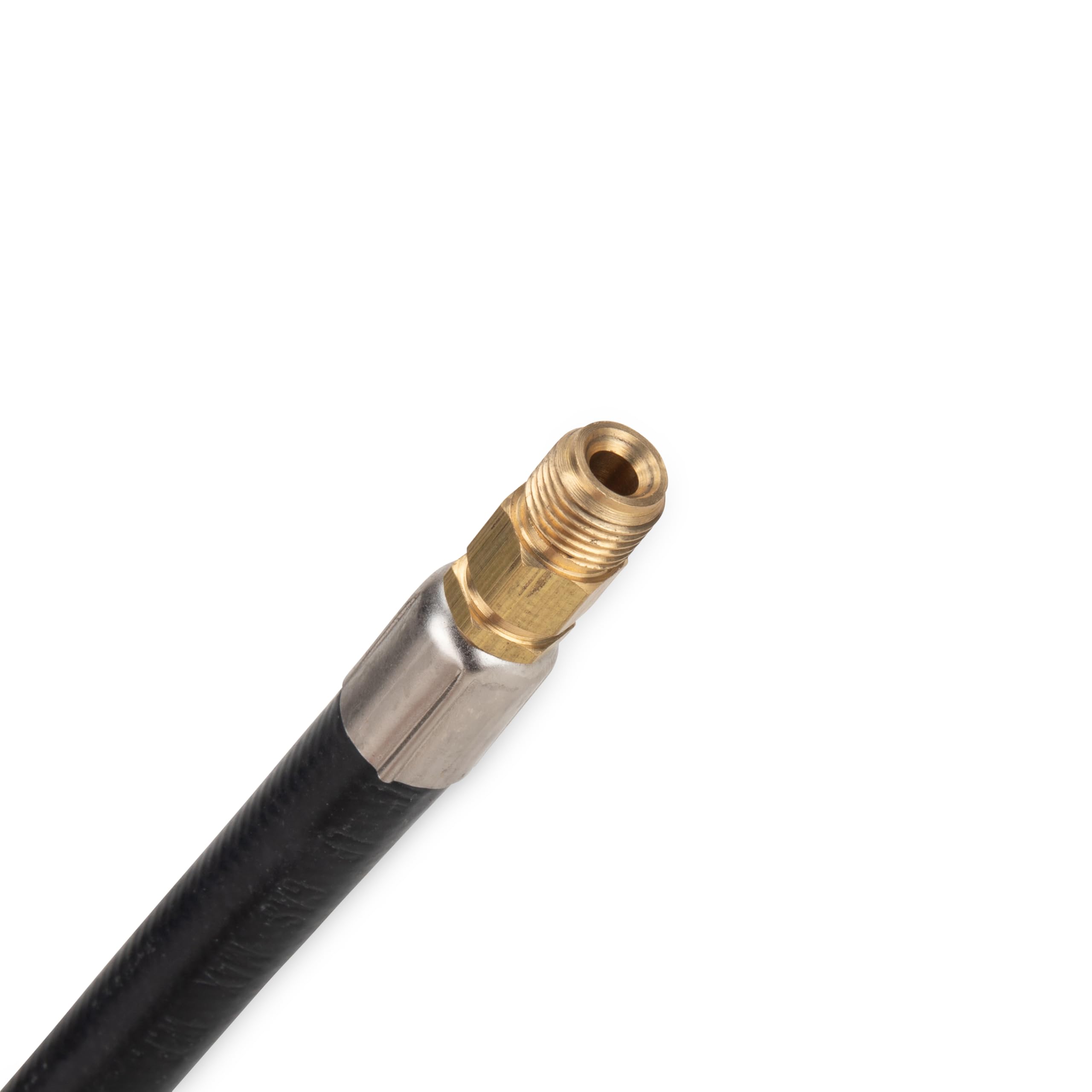 Camco 12-foot hose full length laid out to show flexible reach and routing