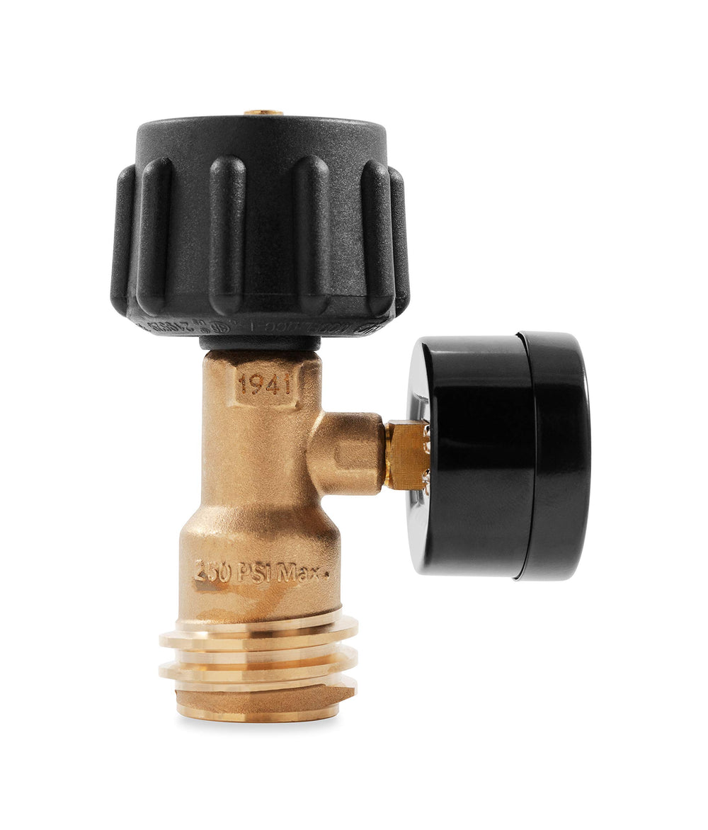 Camco close-up of ACME/OPD connection threads demonstrating secure fit and compatibility