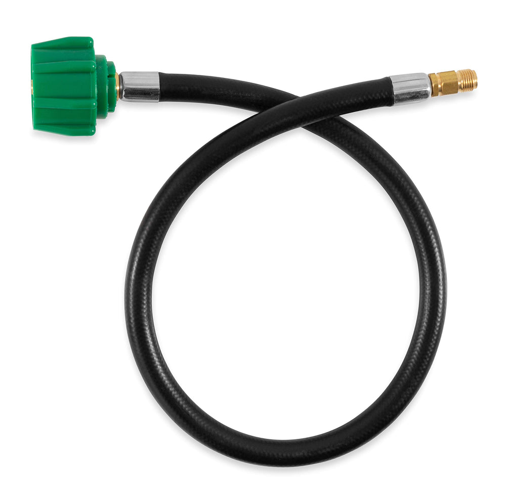 Camco front packaging view showing the 24-inch pigtail connector and key features