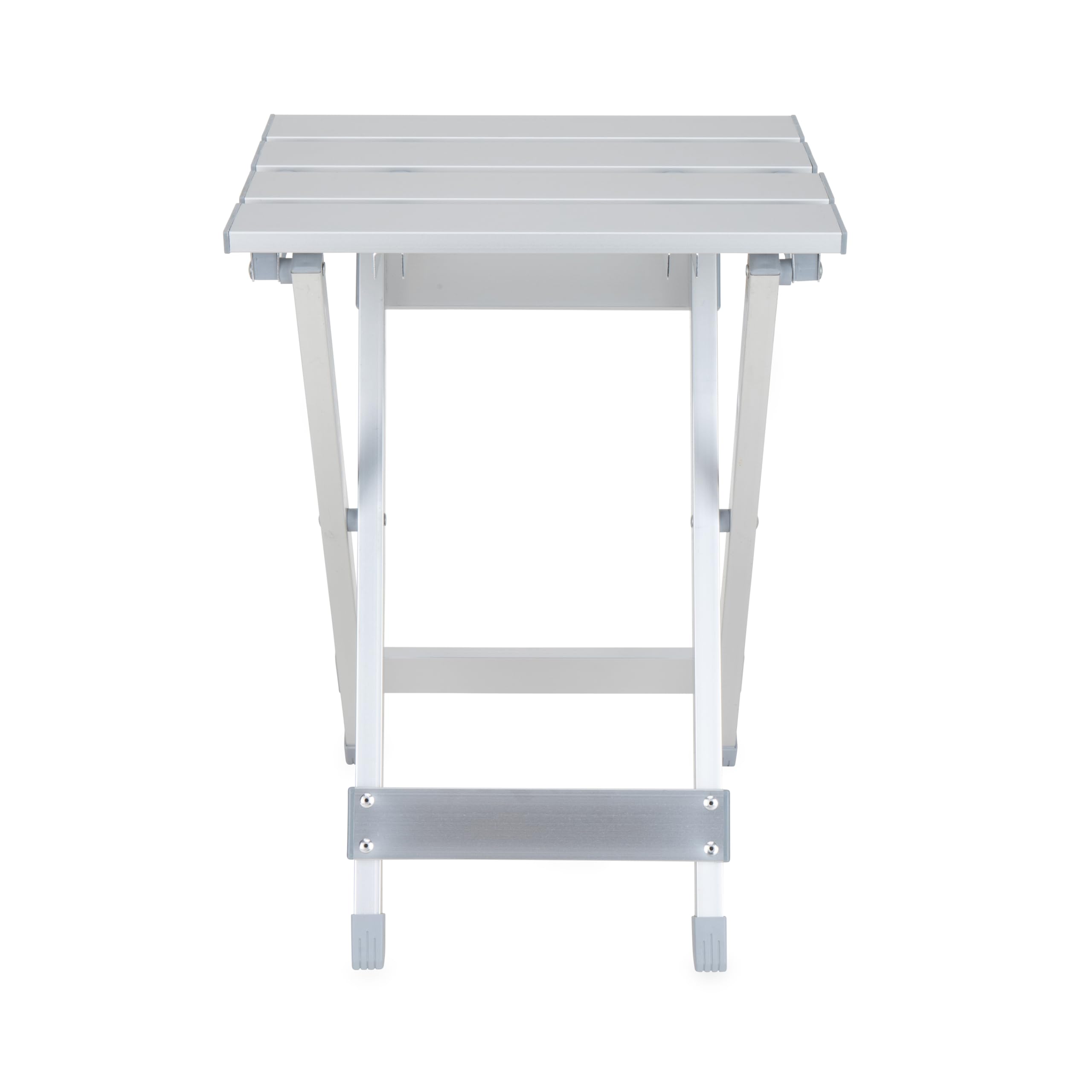 Camco table supporting camping stove demonstrating stable cooking surface