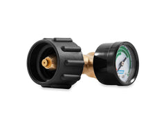 Camco installed on an RV regulator showing safe inline connection and added protection