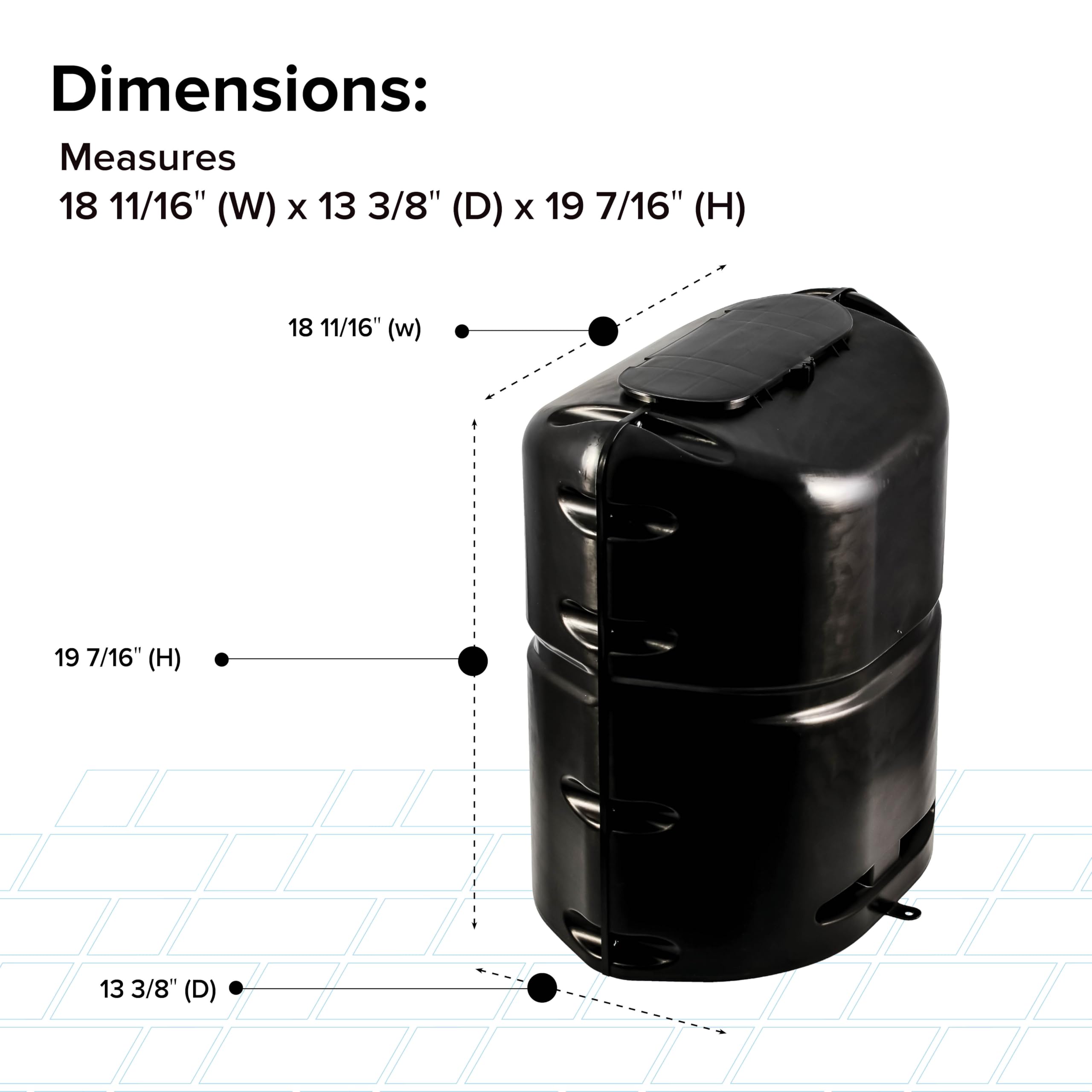 Camco cover with removable top open for fast valve access and maintenance