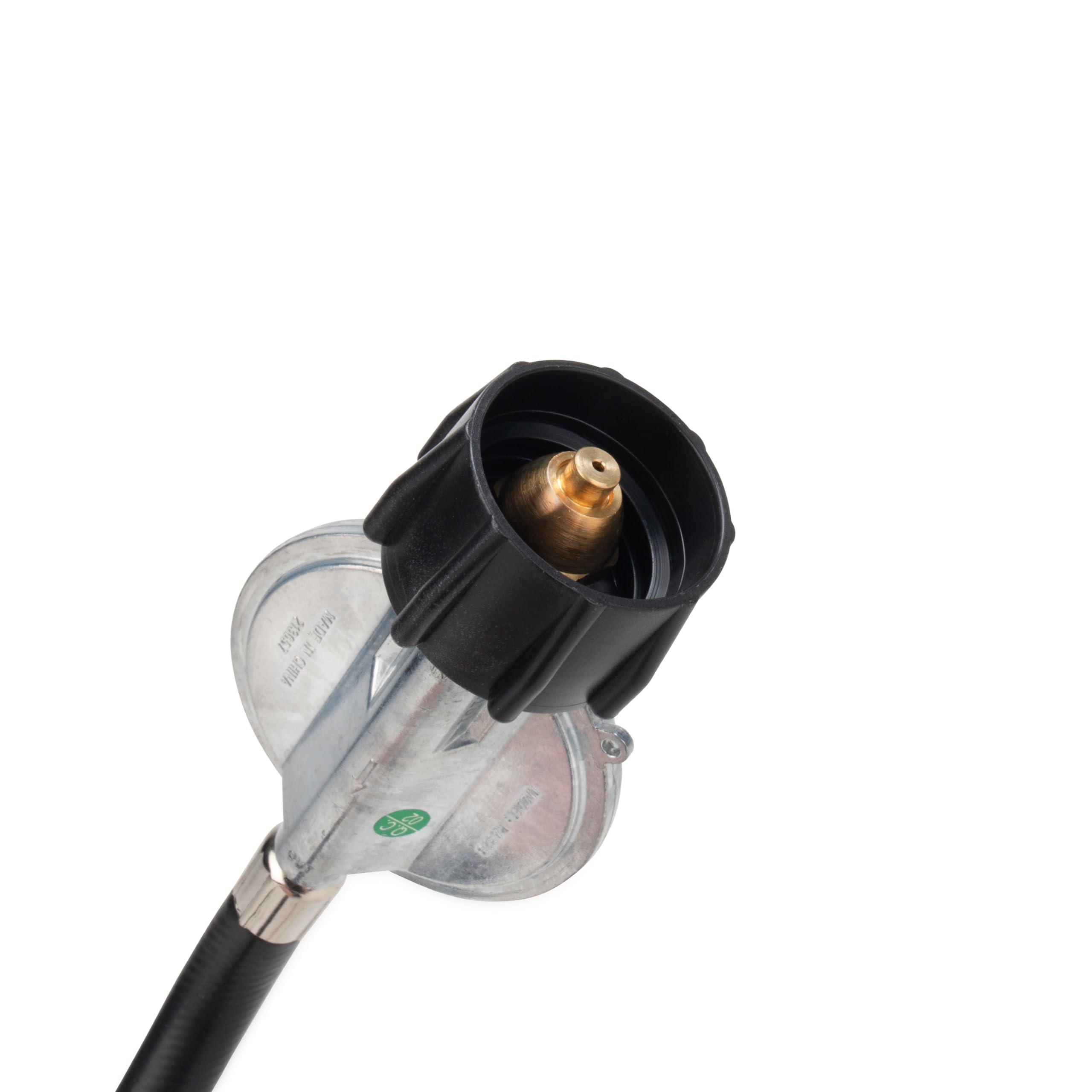 Camco 12-foot hose fully extended to demonstrate reach and flexible installation benefit