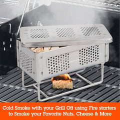 Camerons Flip cold smoke setup demonstrating low-temperature smoking