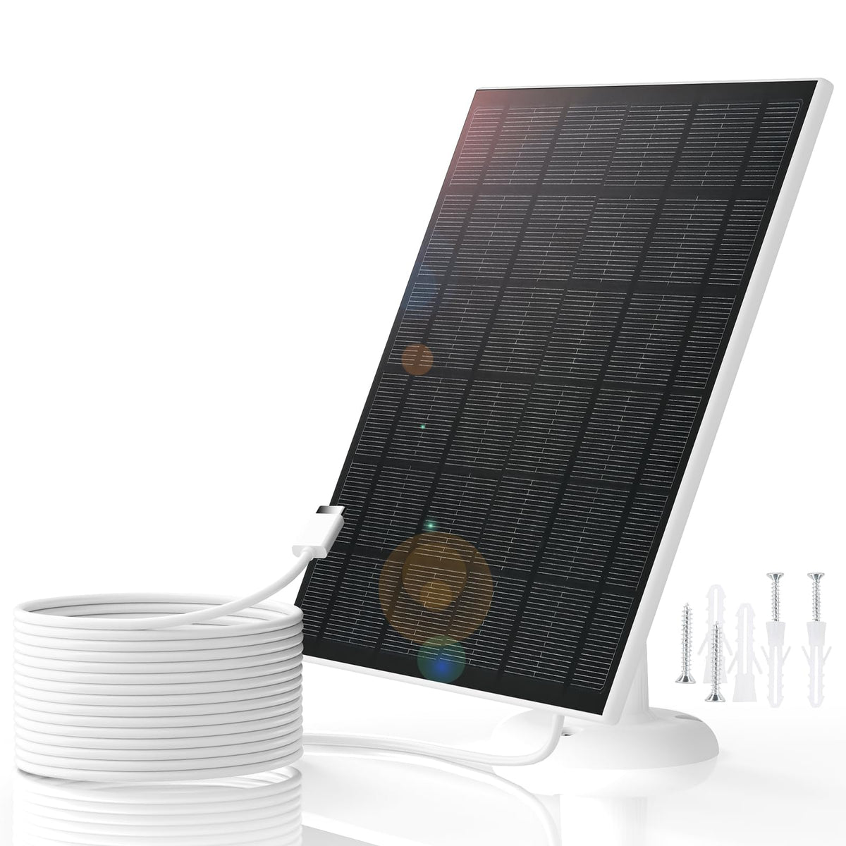 Camii front panel overview showing compact solar face and frame benefiting reliable outdoor charging