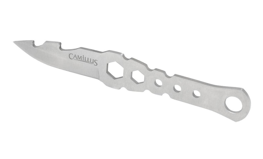 Camillus trimming knife beside machete for precise cuts and campsite tasks