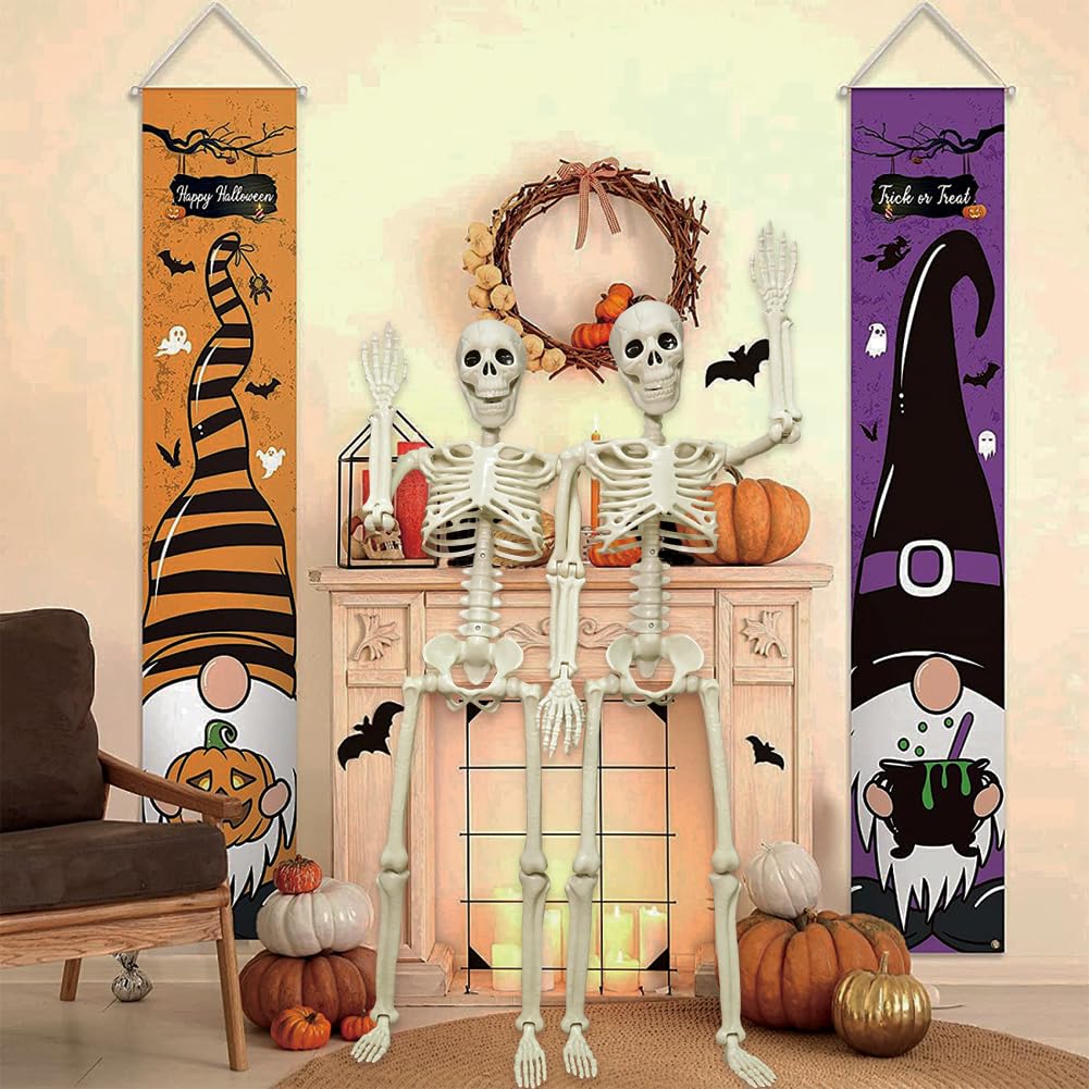CAMIRUS skeletons staged on porch creating spooky ambiance benefit