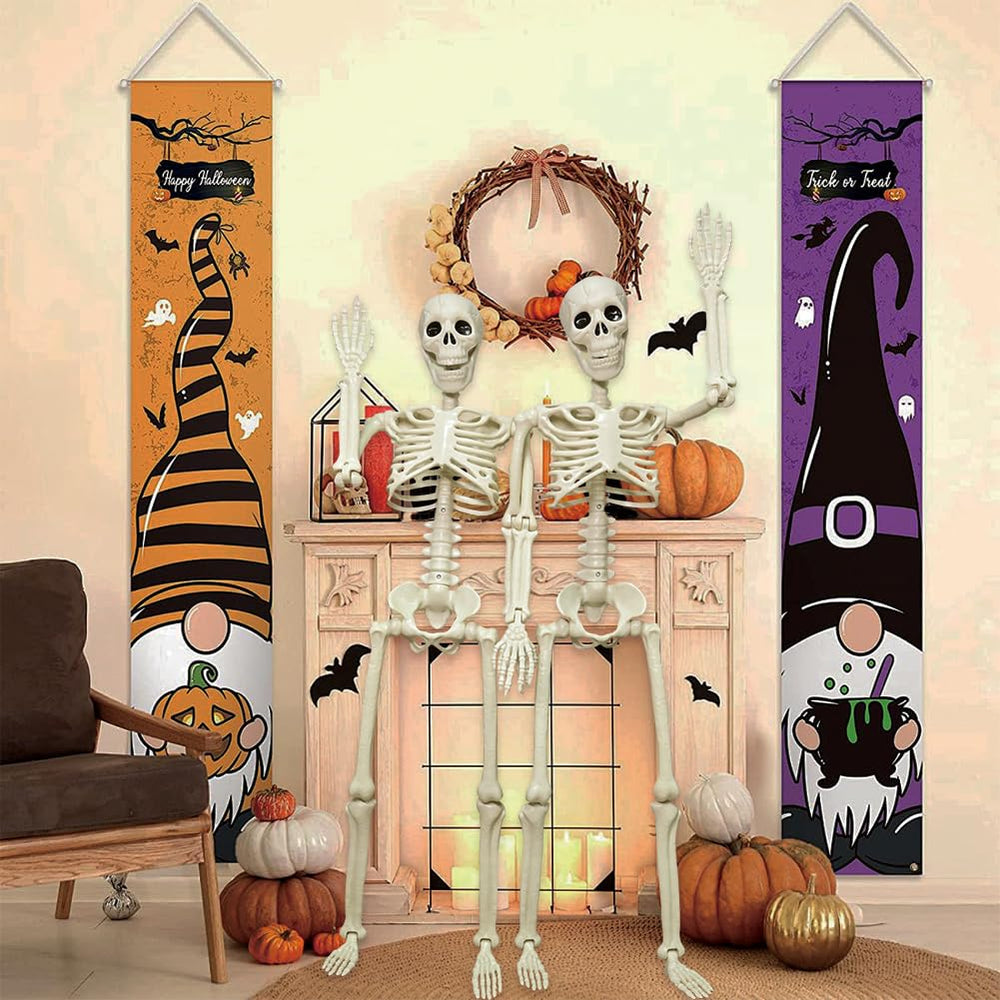 CAMIRUS skeletons staged on porch creating spooky ambiance benefit