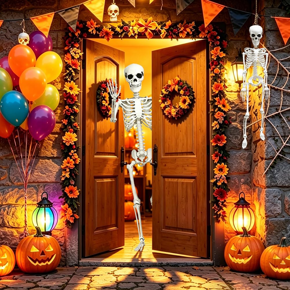 CAMIRUS skeletons next to a doorway illustrating size and placement guidance