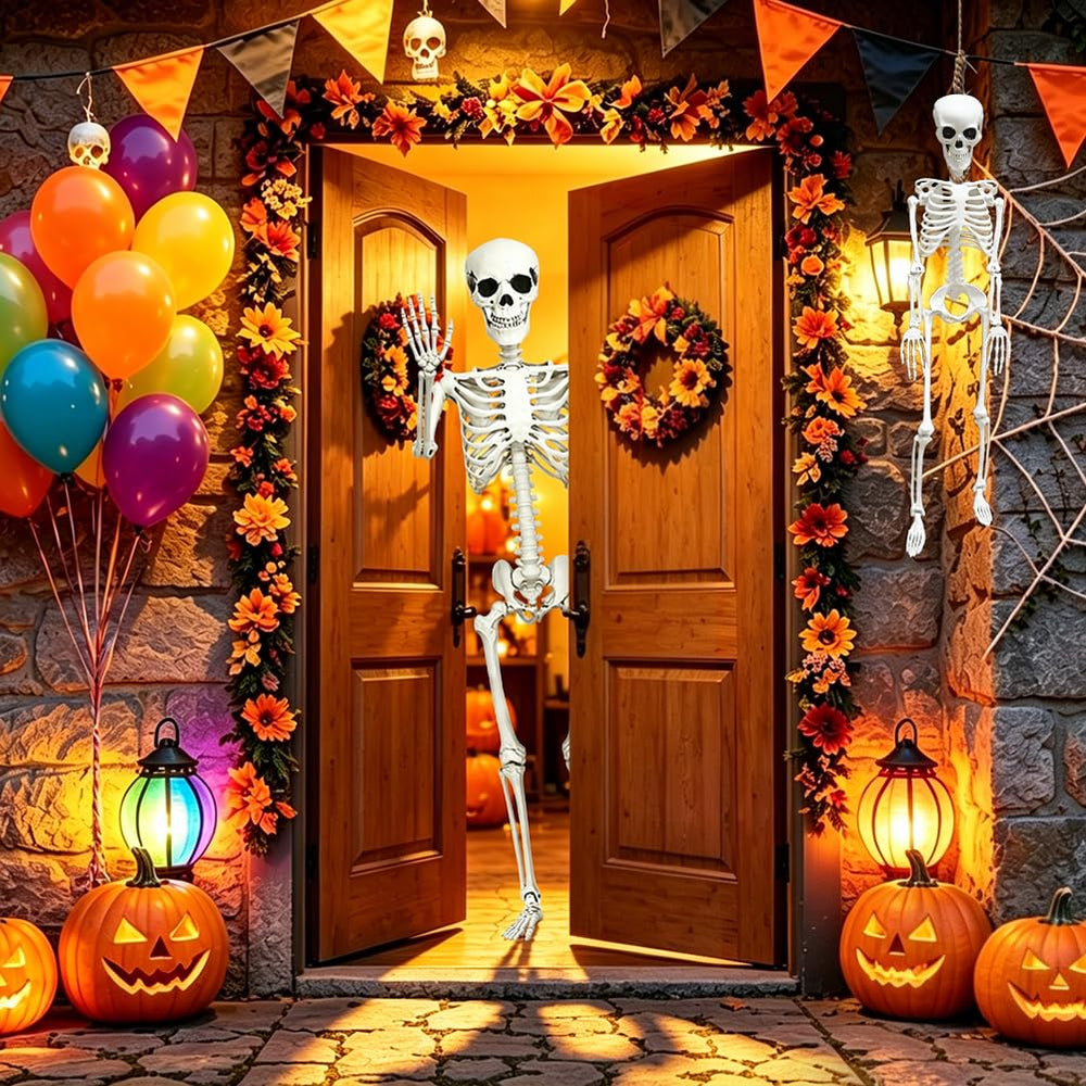 CAMIRUS skeletons next to a doorway illustrating size and placement guidance