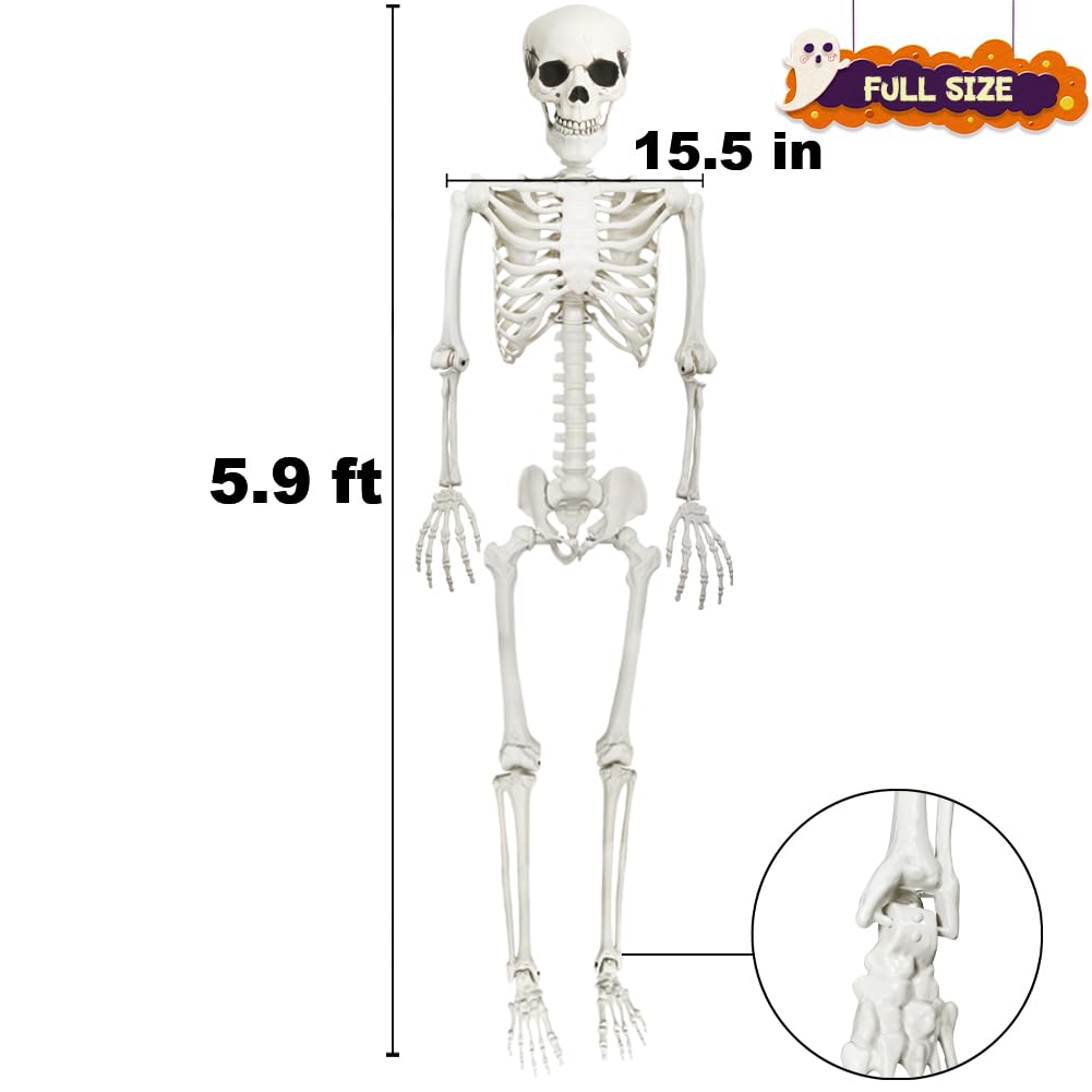 CAMIRUS skeleton posed sitting on a gravestone to show seated display options