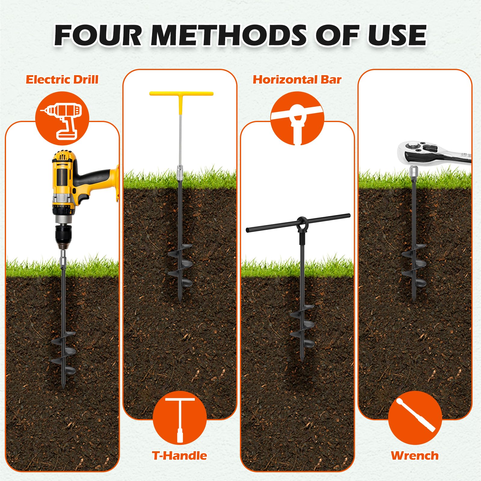 Camitlli installed anchor in ground showing true-to-size stability benefit