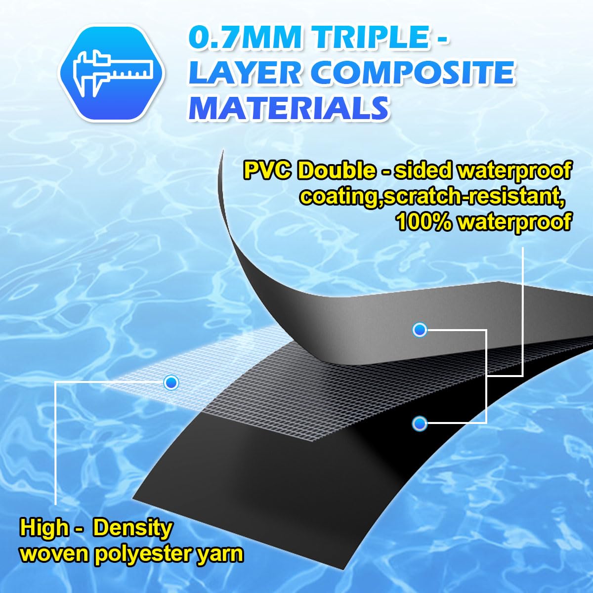 Camitlli tube placed around pool corner showing flexible fit advantage