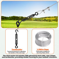 Camitlli coiled galvanized cable and clamps showing corrosion resistance benefit