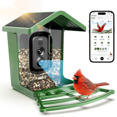 Camojojo Hibird front view showing feeder and camera for easy observation