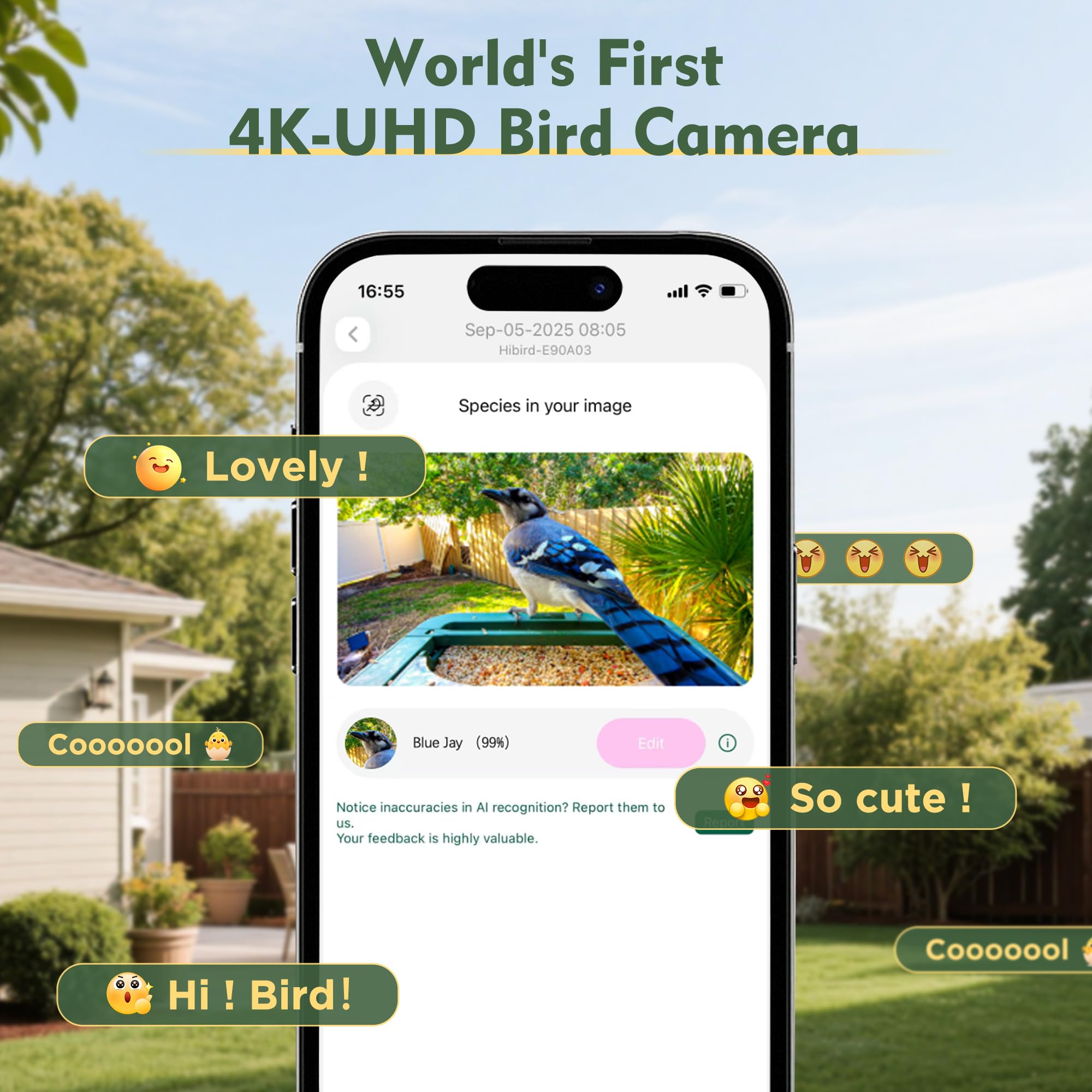 Camojojo Hibird mounted on branch demonstrating easy outdoor installation