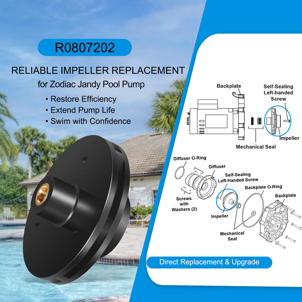 Camoo impeller beside ruler showing correct OEM sizing