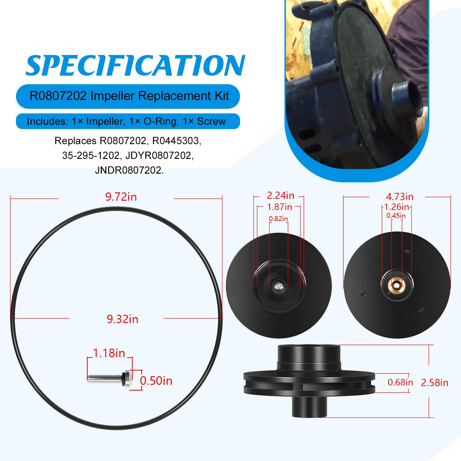 Camoo kit in pool pump maintenance setting illustrating quick repair