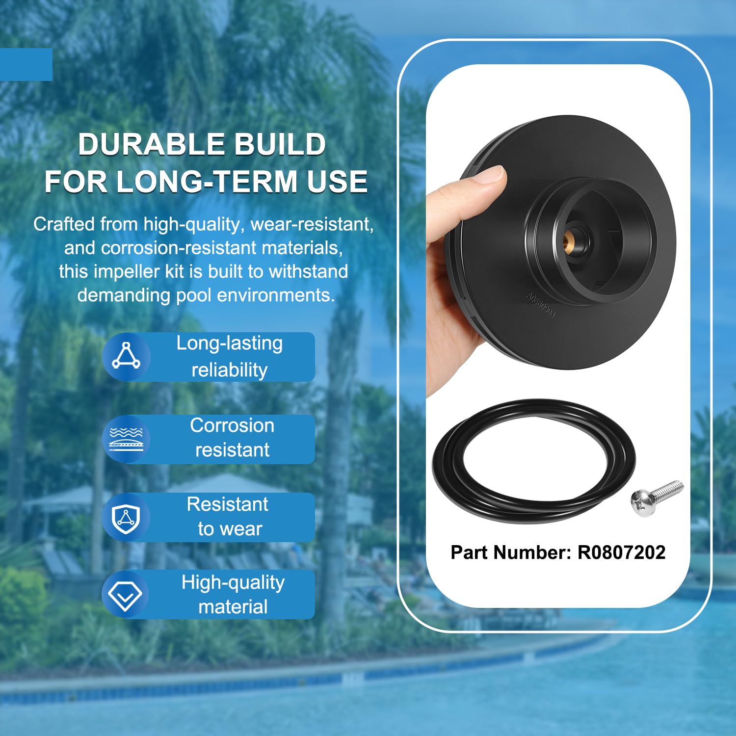 Camoo backplate O-ring and screw detail showing seal reliability